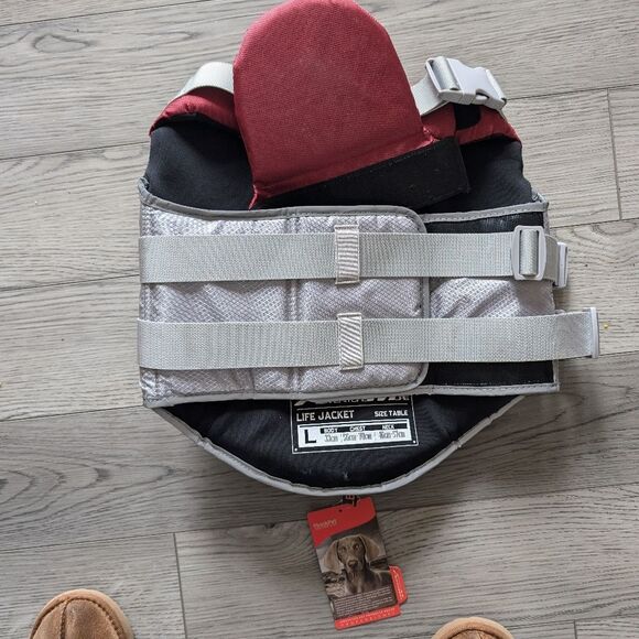 Large Dog Life Jacket Red - Picture 2 of 3